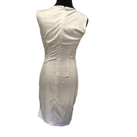 cache dress Xs Cream gold leopard print Cowl neck zipper Rebelchic glam rock - Picture 7 of 14